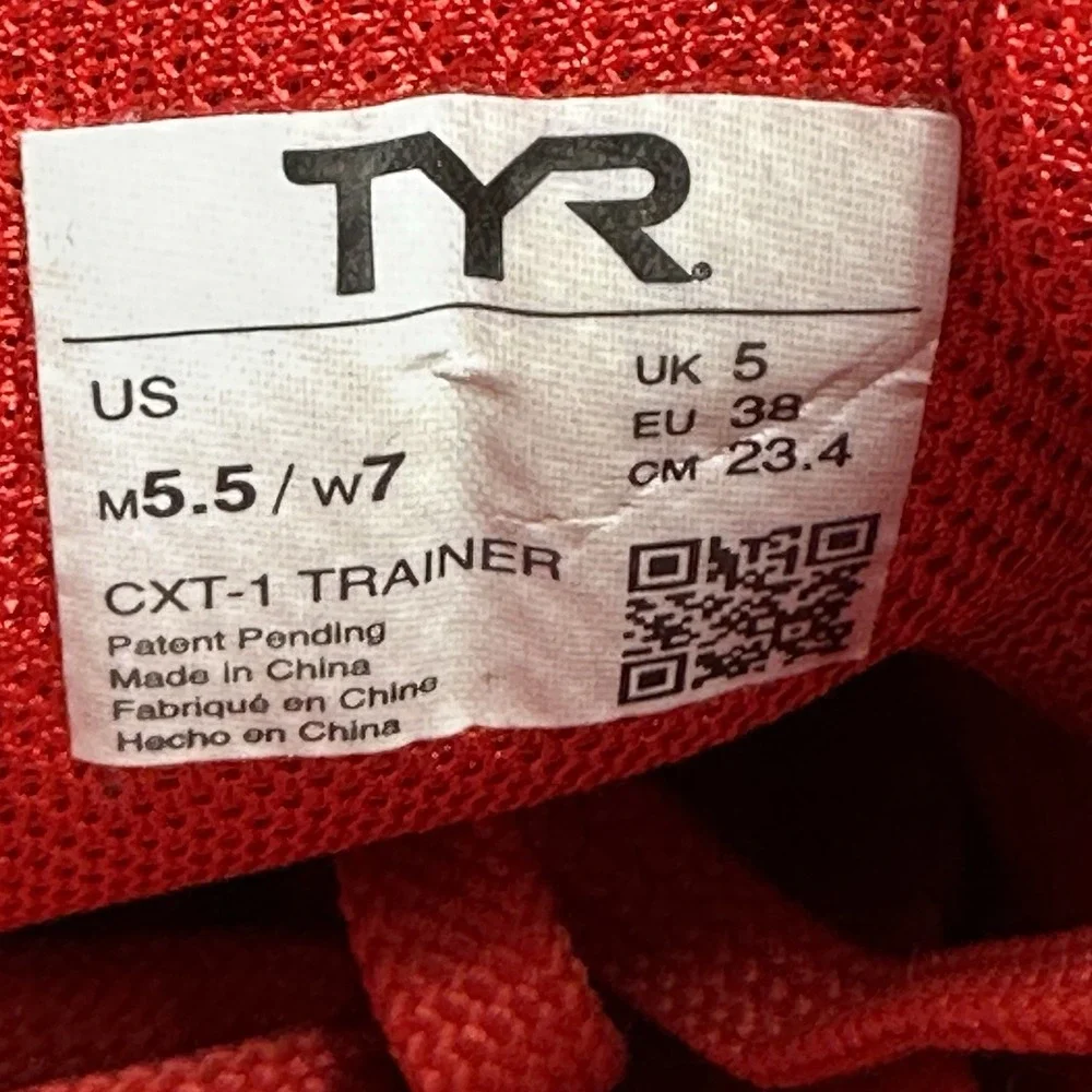 TYR CXT-1 Trainer Womens Size 7 Shoes Triple Red Athletic Gym CrossFit Sneakers
